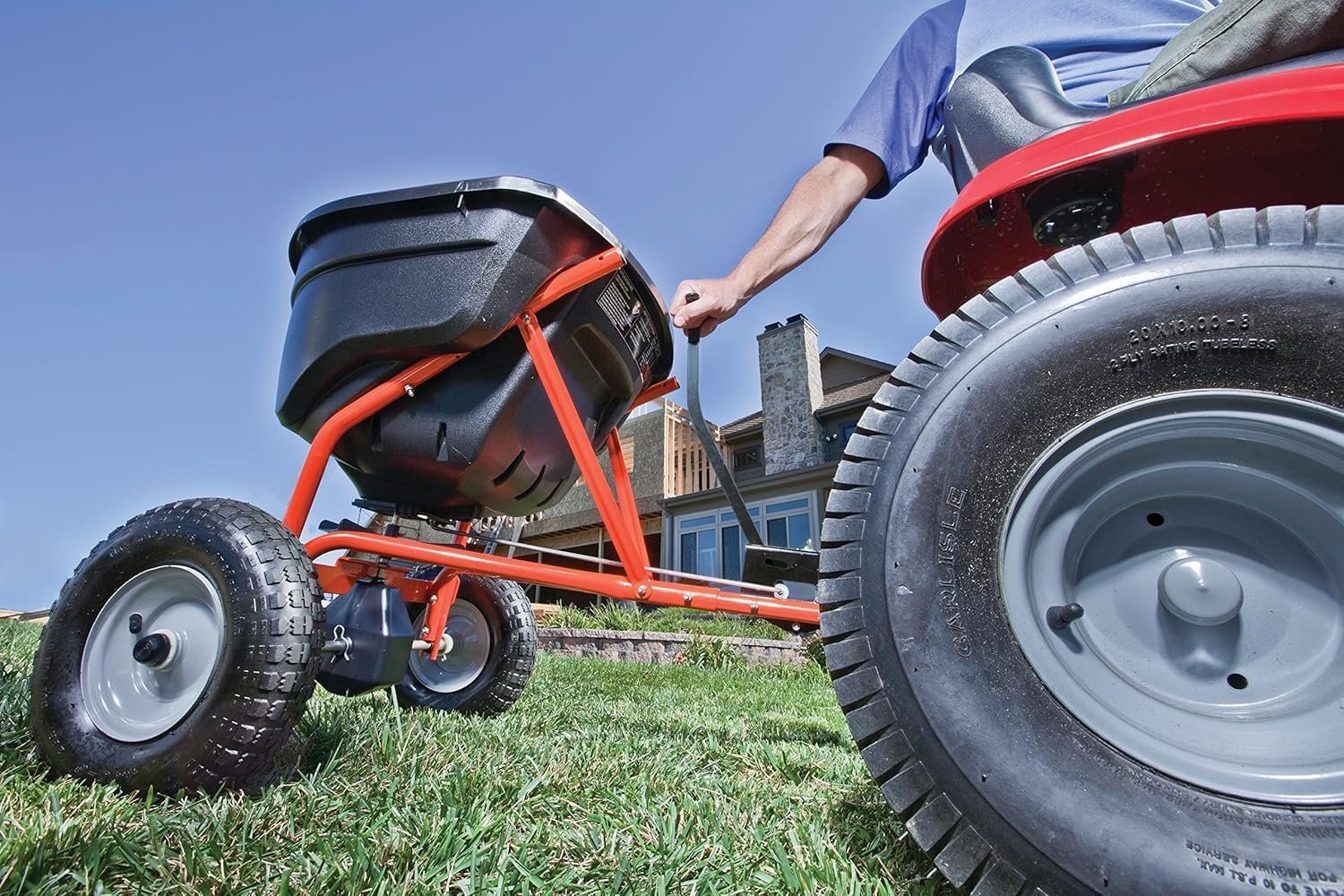 Agri-Fab 45-0543 Tow-Behind 100 lb Lawn & Garden Spiker Seeder Spreader