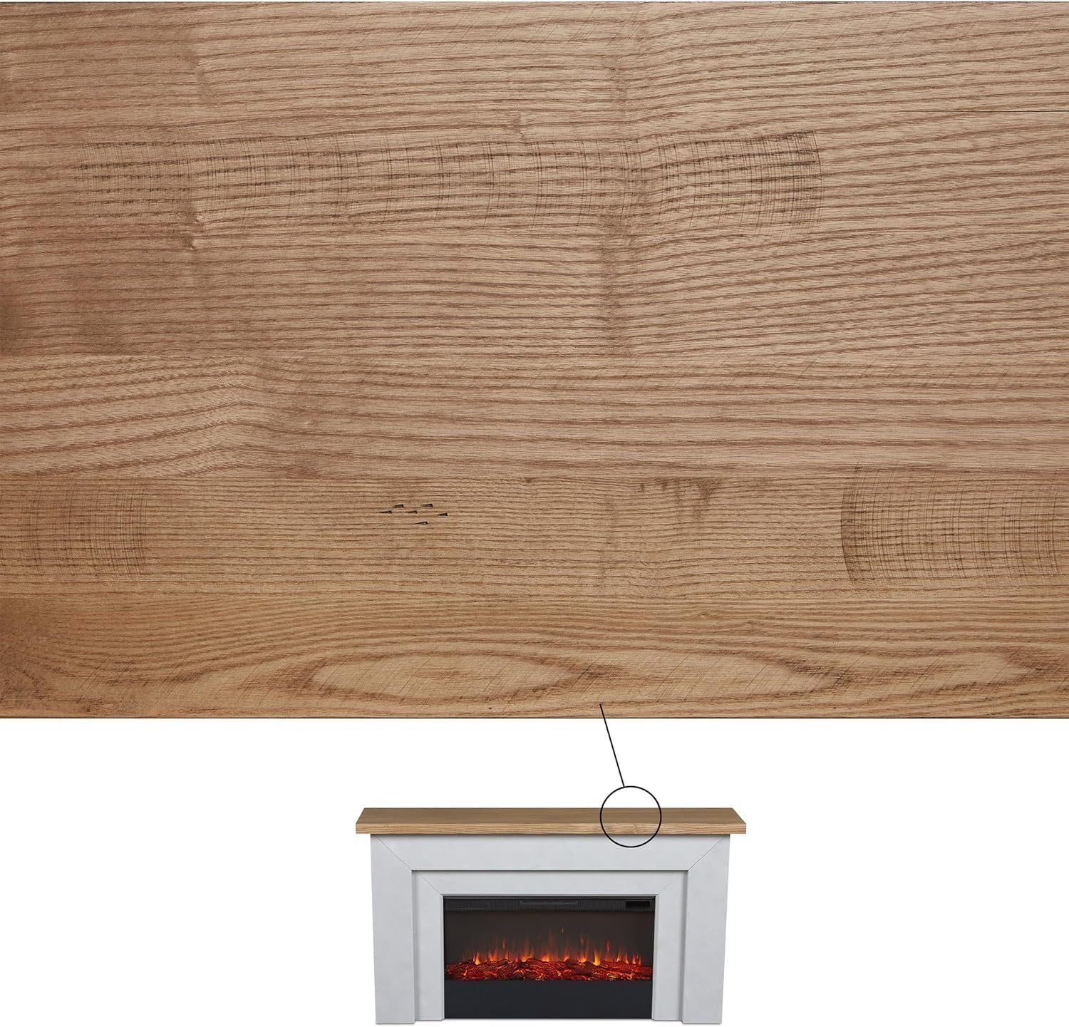 Real Flame Malie 68" Electric Fireplace with Mantel & Remote Control