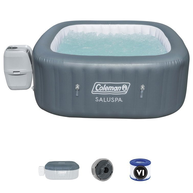 Coleman 6 – Person 114 – Jets Plastic Square Inflatable Tub in Gray