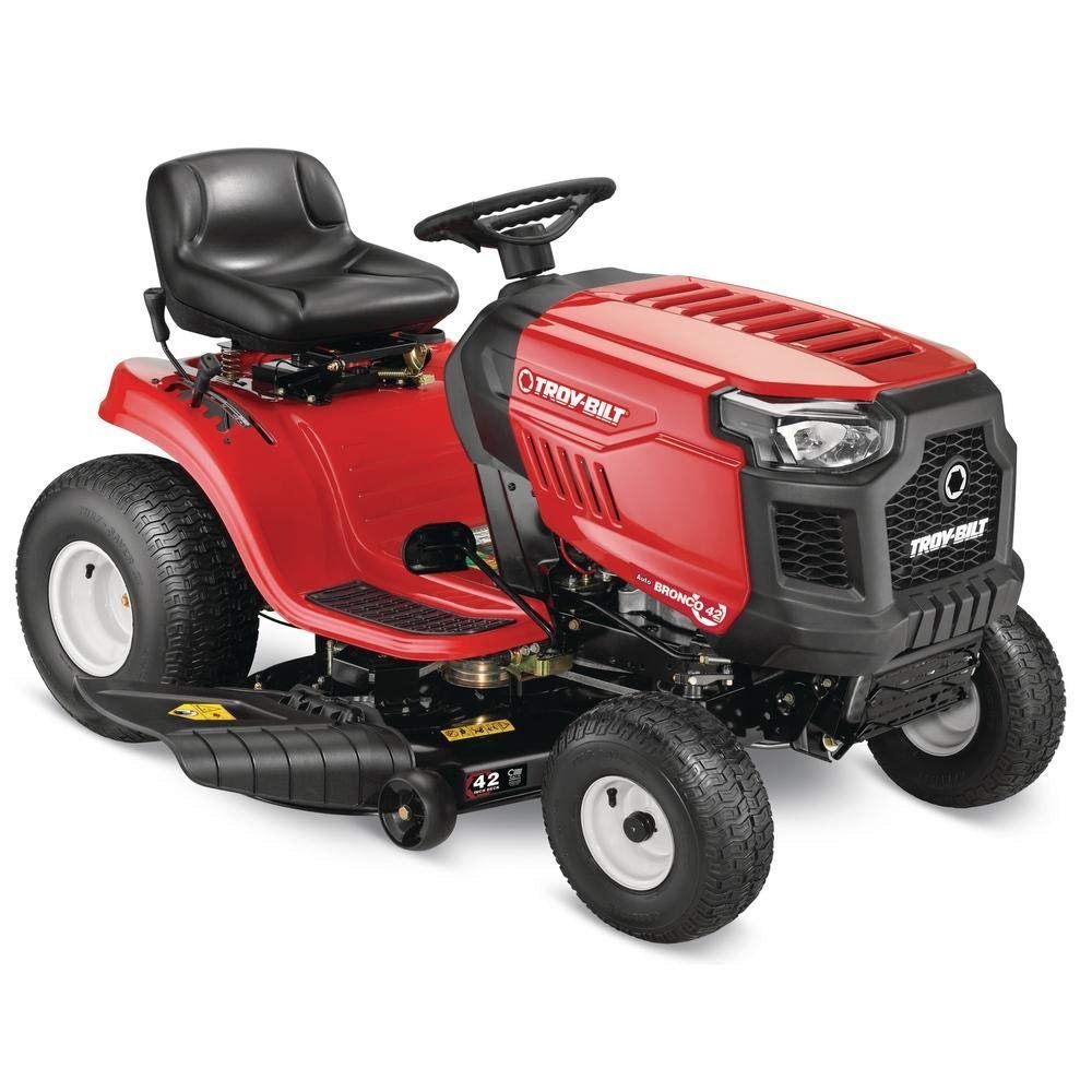 Troy-Bilt Bronco 42" 19 HP Briggs & Stratton Gas Riding Lawn Tractor with Auto Drive & Mow-in-Reverse