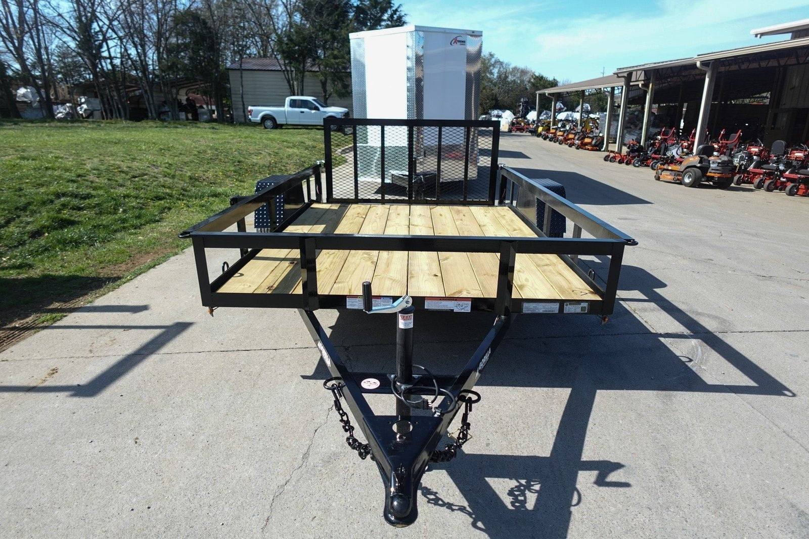 6′ 4" x 10 Utility Trailer Dovetail Powder Coated With Gate 3,500lb Axle