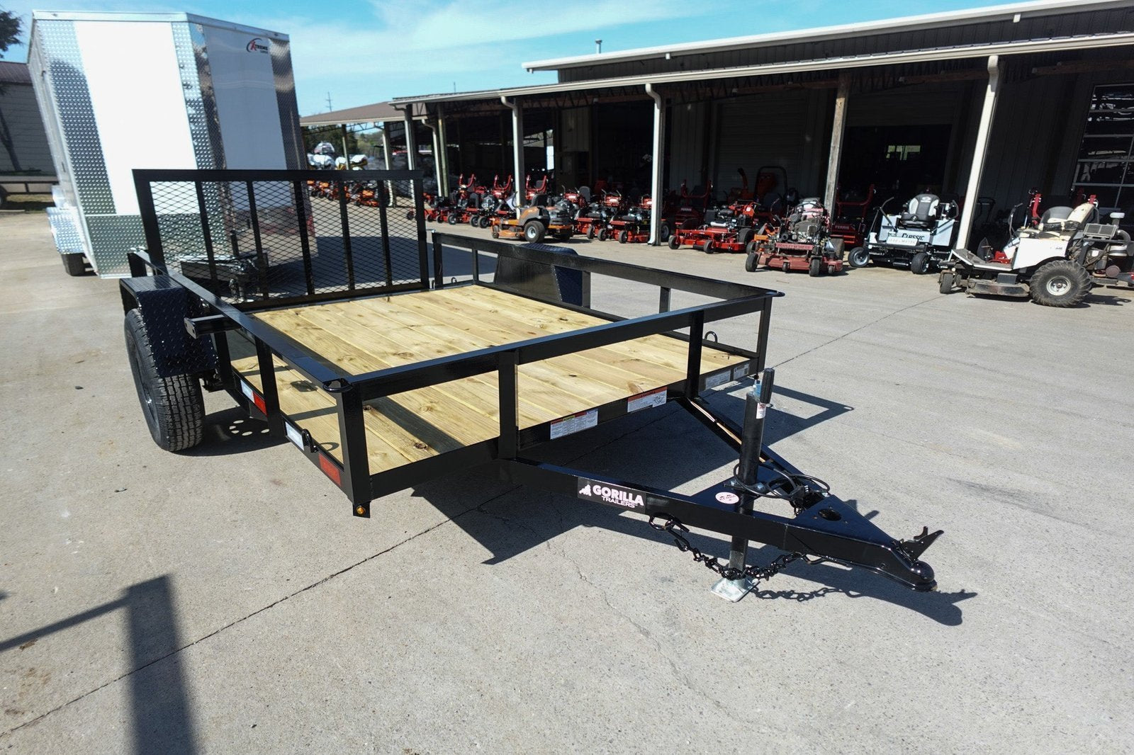 6′ 4" x 10 Utility Trailer Dovetail Powder Coated With Gate 3,500lb Axle