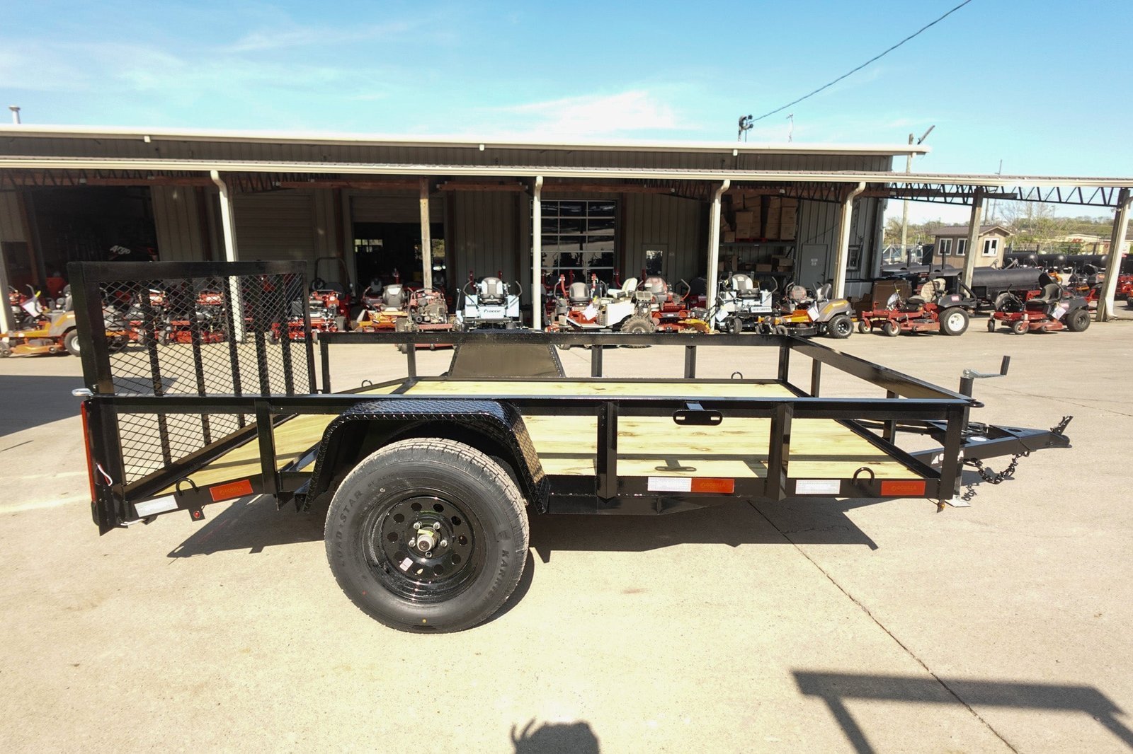 6′ 4" x 10 Utility Trailer Dovetail Powder Coated With Gate 3,500lb Axle