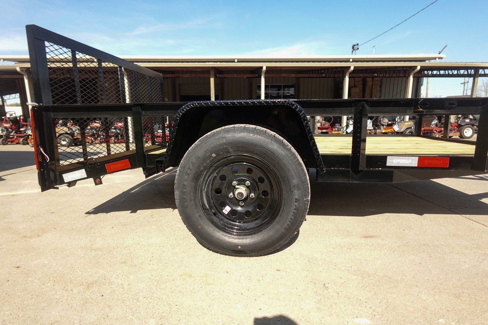 6′ 4" x 10 Utility Trailer Dovetail Powder Coated With Gate 3,500lb Axle