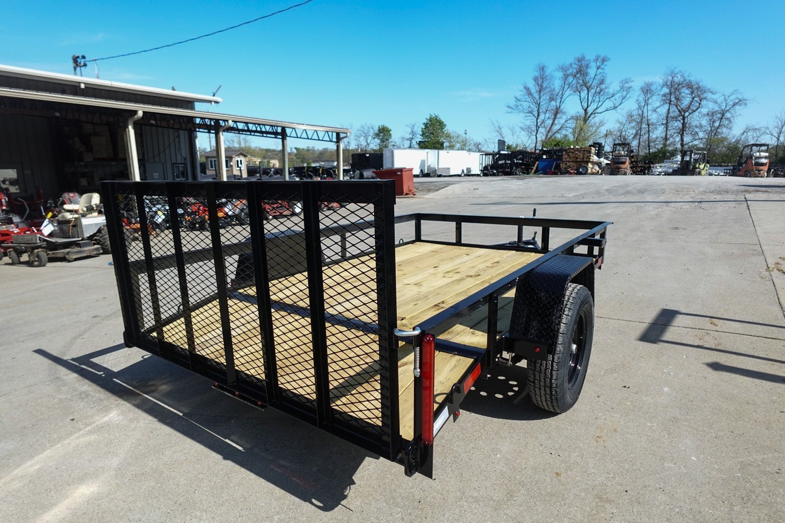 6′ 4" x 10 Utility Trailer Dovetail Powder Coated With Gate 3,500lb Axle