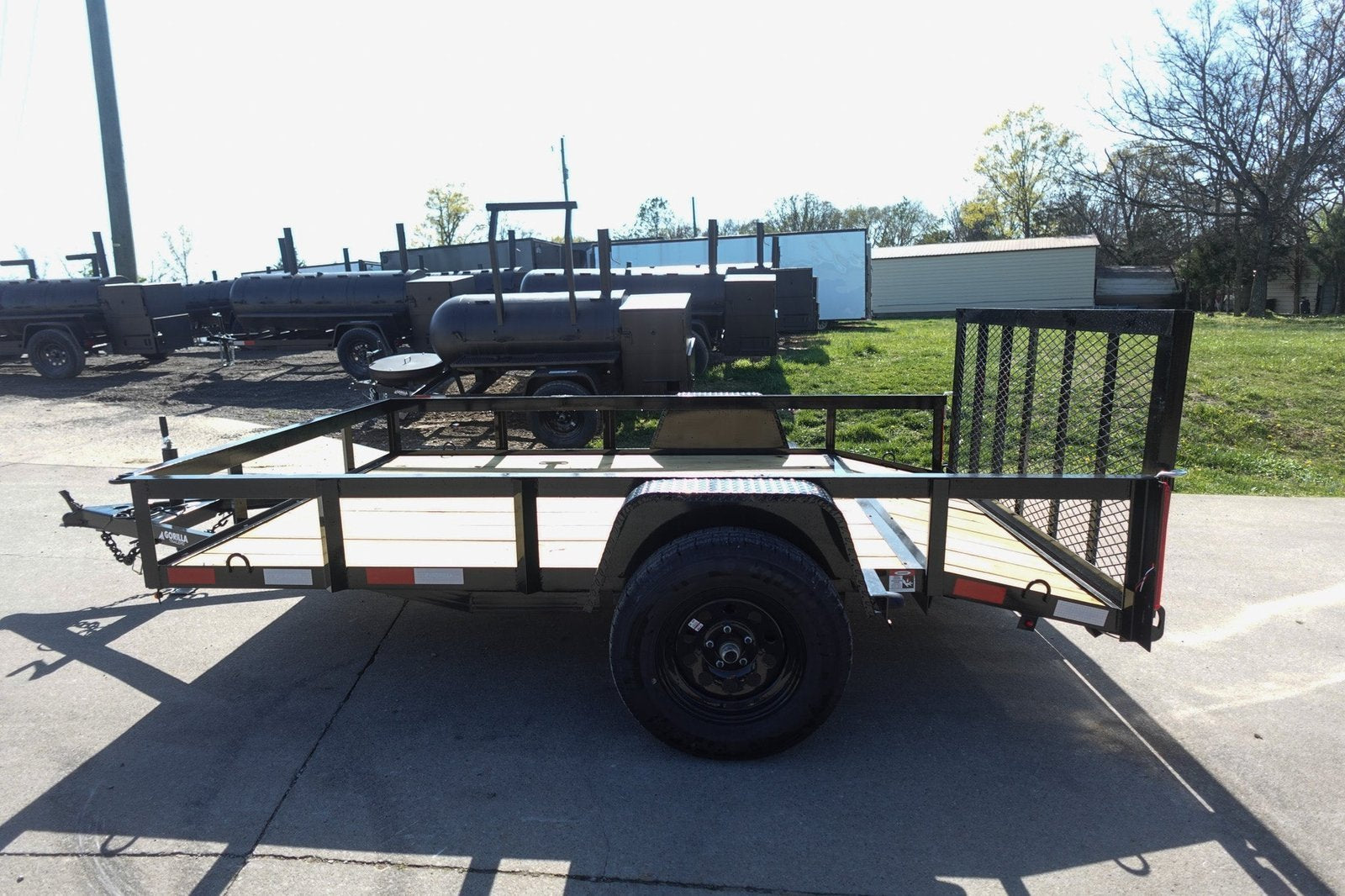 6′ 4" x 10 Utility Trailer Dovetail Powder Coated With Gate 3,500lb Axle