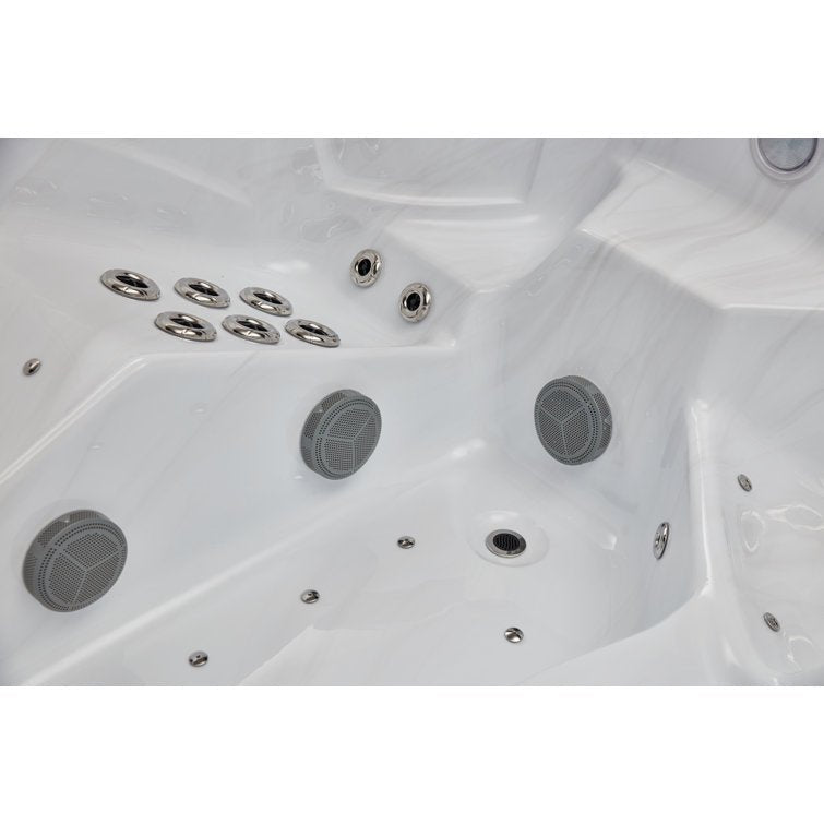 Danika 5-person 68-jet Tub With Bluetooth In Gray