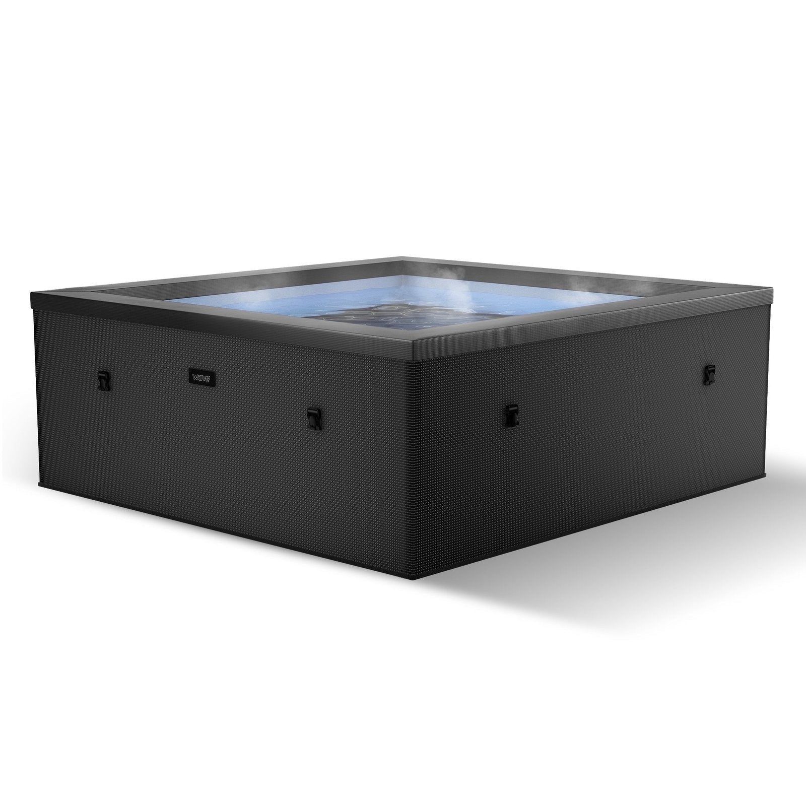 Wave Garda | 4-Person Eco Foam Tub | Integrated Heater | Charcoal Black