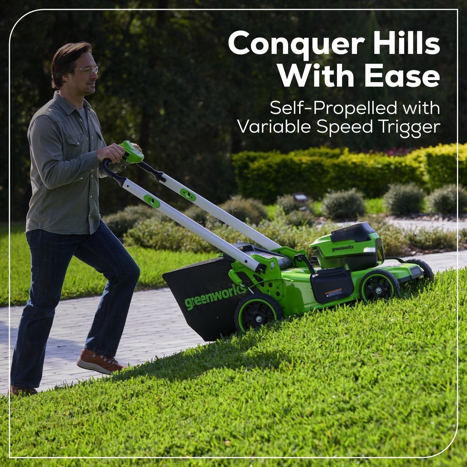 Greenworks 60V 21" Self Propelled Lawn Mower with (1) 8.0 Ah Battery & Rapid Charger 2546402