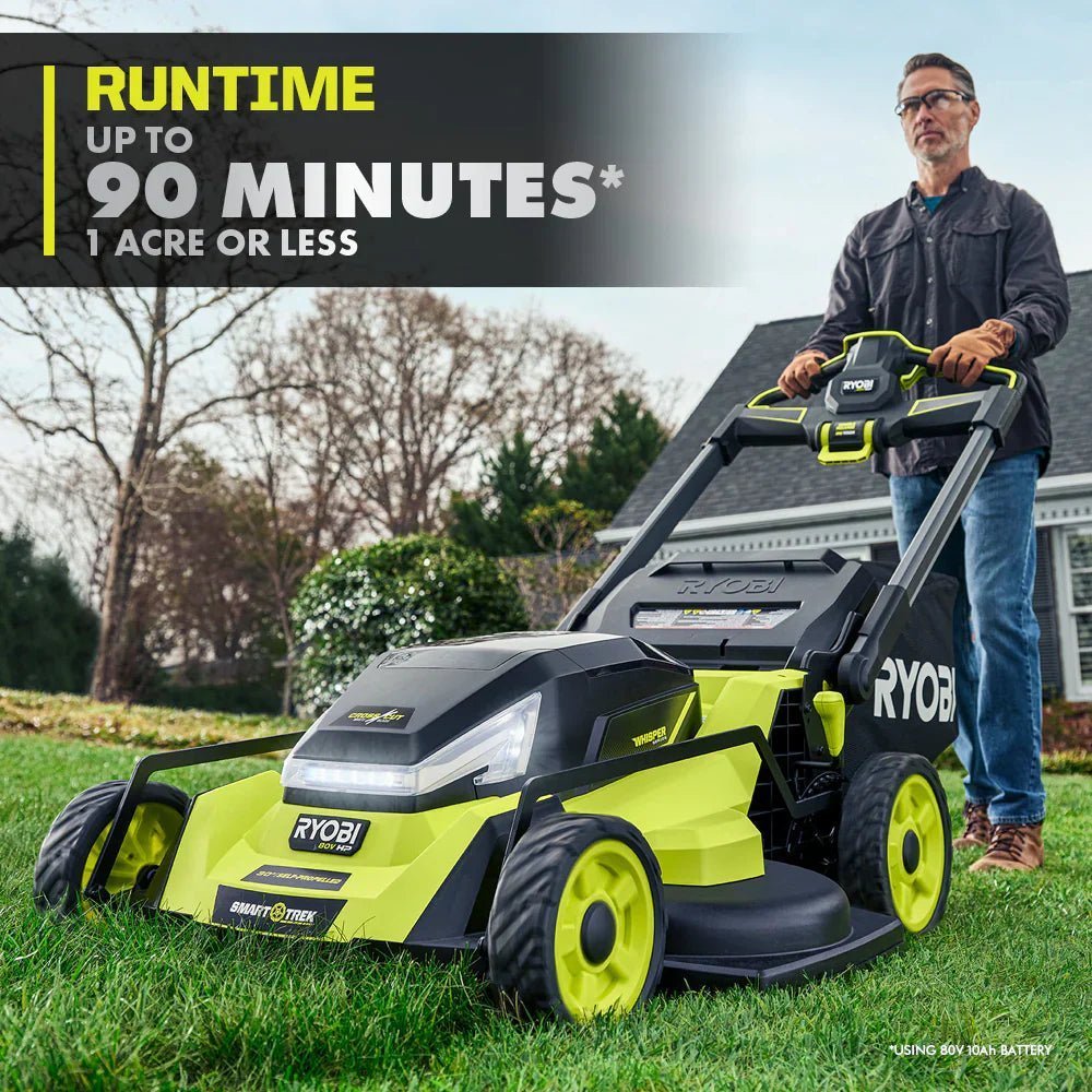RYOBI 80v Hp brushless 30" self-propelled dual-blade lawn mower kit