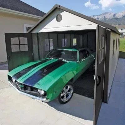 Lifetime 11 Ft. X 21 Ft. Outdoor Storage Shed With Tri-Fold Doors