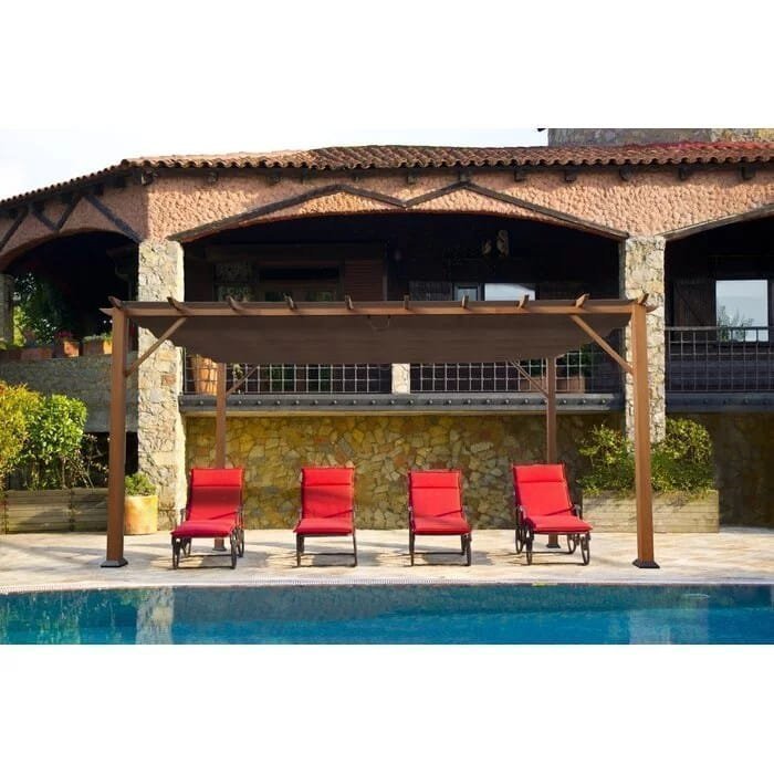 Verona 16 Ft. W x 11 Ft. D Aluminum Pergola with Canopy